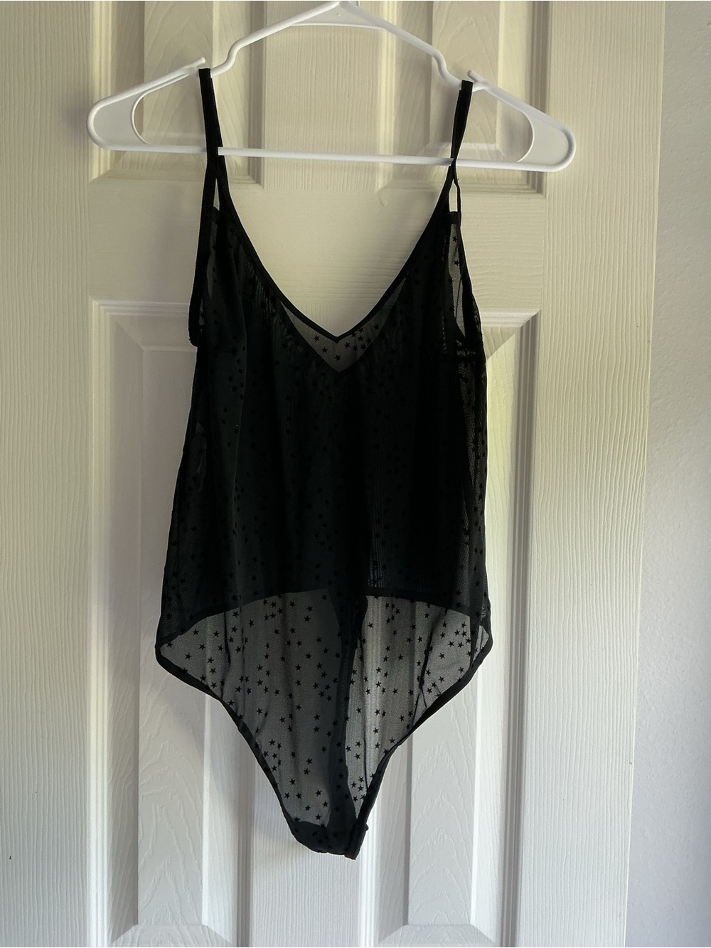 Colsie Black Star Mesh Bodysuit